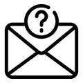 Anonymous mail icon, outline style