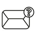 Anonymous mail icon outline vector. New hidden message