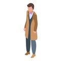 Anonymous man icon isometric vector. Mystery person