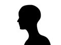 Anonymous man icon. Side view of human head icon shape or profile silhouette isolated on white background. abstract illustration Royalty Free Stock Photo