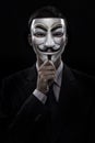 Anonymous man wearing a mask Royalty Free Stock Photo