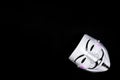 Anonymous mask on black Royalty Free Stock Photo