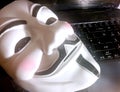 Anonymous mask on computer