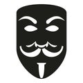 Anonymous mask icon simple vector. Avatar face