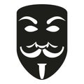 Anonymous mask icon simple vector. Avatar face