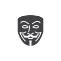 Anonymous mask icon vector, filled flat sign