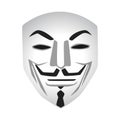 Anonymous mask vector illustration on white background
