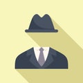 Anonymous office agent icon flat vector. Work family