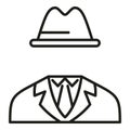 Anonymous office agent icon outline vector. Work family