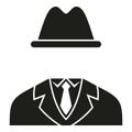 Anonymous office agent icon simple vector. Work family