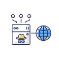 Anonymous proxy RGB color icon Royalty Free Stock Photo