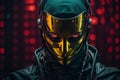 Anonymized Robotic Hacker Impression: Cybersecurity and Cybercrime within the Realm of the Cybernetic Assassin Royalty Free Stock Photo