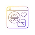 Anonymous social media gradient linear vector icon