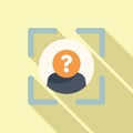 Anonymous user person icon flat vector. Avatar face head