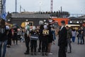 Anonymous, wearing Guy Fawkes masks in Warsaw, Poland