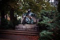 Anonymus o Bele Regis Notarius statue in Budapest.