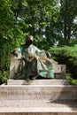 Anonymus statue in City Park in Budapest, Hungary Royalty Free Stock Photo