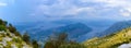 ÃÂ anorama Kotor bay from mount Lovchen. Cloudy day