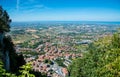 Anorama of Republic of San Marino and Italy from Monte Titano, C