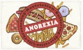 Anorexia Nervosa illustrated with Stop-sign over Food