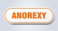 anorexy sign. rounded isolated button. white sticker Royalty Free Stock Photo