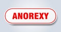 anorexy sign. rounded isolated button. white sticker Royalty Free Stock Photo