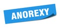 anorexy sticker. anorexy square isolated sign. Royalty Free Stock Photo