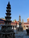 Wat Pho Thai Massage School Service Center. Another attraction of Wat Pho. Chinese stone statues adorned by arches and places.