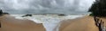 Another panoramic view of the Kundapura beach Royalty Free Stock Photo