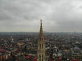 Another point of view in Beautiful city of Brussels. The capital of European Country with great history. Drone photography. Royalty Free Stock Photo