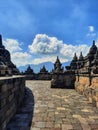 Another point of view at Borobudur Temple, Indonesia Royalty Free Stock Photo