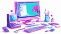 Another retro software paint window interface, capturing the nostalgic aesthetic of early digital art.