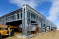Another steel frame commercial building being built. Royalty Free Stock Photo