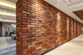 3D beautiful brick wall with vibrant wallpaper Royalty Free Stock Photo
