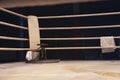 Another view for a corner of boxing ring Royalty Free Stock Photo