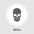 Anotomy skull flat icon