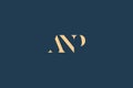 ANP abstract letter logo design Royalty Free Stock Photo