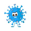 Anrgy coronavirus RNA, modern flat vector illustration Royalty Free Stock Photo