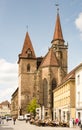People at St. Johannis church in Ansbach Royalty Free Stock Photo