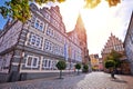 Ansbach. Old town of Ansbach picturesque square and church view Royalty Free Stock Photo