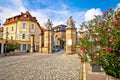 Ansbach. Old town of Ansbach picturesque street and town gate view Royalty Free Stock Photo
