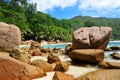 Anse Caiman beach in La Digue Island, Seychelles. Royalty Free Stock Photo