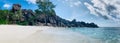 Anse Caiman beach on La Digue island, Seychelles Royalty Free Stock Photo