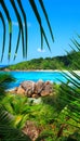 Anse Cocos Beach, Island La Digue, Republic of Seychelles, Africa