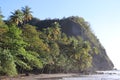 Anse Couleuvre Black Sand Beach Martinique Islands Caribbean Sea