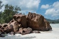 Anse Gouvernement in Praslin, Seychelles Royalty Free Stock Photo