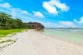 Anse Grosse Roche in La Digue island Royalty Free Stock Photo