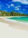 Anse Kerlan - Tropical beach in Seychelles, Praslin Royalty Free Stock Photo