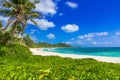 Anse Kerlan - Tropical beach in Seychelles, Praslin Royalty Free Stock Photo