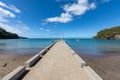 Anse La Raye beach and the pier Royalty Free Stock Photo